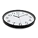 Hippih clock Black Wall Clock Silent Non Ticking Quality Quartz (1- Red)