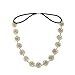 Fashionwu 1pc Elastic Hollow Rose Women Flower Metallic Hair Band Headband Bronzy