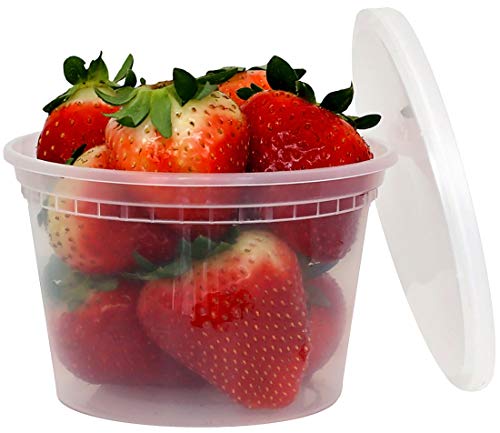 Stack Man [48 Pack, 16 oz] Plastic Deli Food Storage Soup Containers With Airtight Lids, Freezer Saf - //coolthings.us
