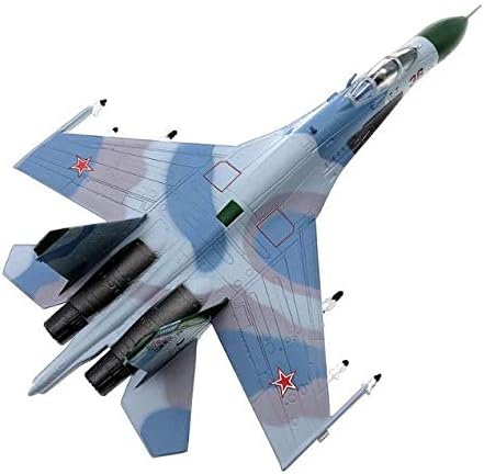 NKJWHB Military SU-27 Flanker 1987 Russian 36th Fighter Die-cast Metal Plane Model Toy, Boy Gift Toy Collection 1/100 Scale