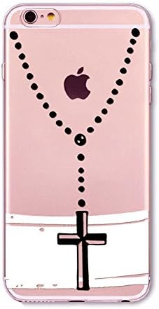 iPhone 8 / 7 Compatible, Colorful Rubber Flexible Silicone Case Bumper for Apple Clear Cover - Rosary Of The Blessed Virgin Mary