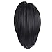 Oubeca Synthetic Claw Clip Ponytail Extensions Straight Short Pony Tail Hair Pieces For Women (1B Natural Black)