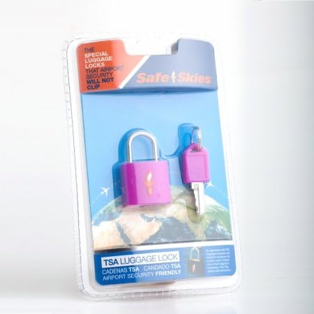 Safe Skies TSA-Recognized Padlock, Grape Juice, One Size