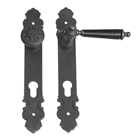 Gusseisen Haustürbeschlag Türklinken für Haustür antik Look 63a-1-GE