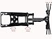 VideoSecu Full Motion TV Wall Mount Bracket Compatible Most 39 to 90 inch LED LCD UHD Plasma, Articulating Dual Arm Pulls Out up to 24