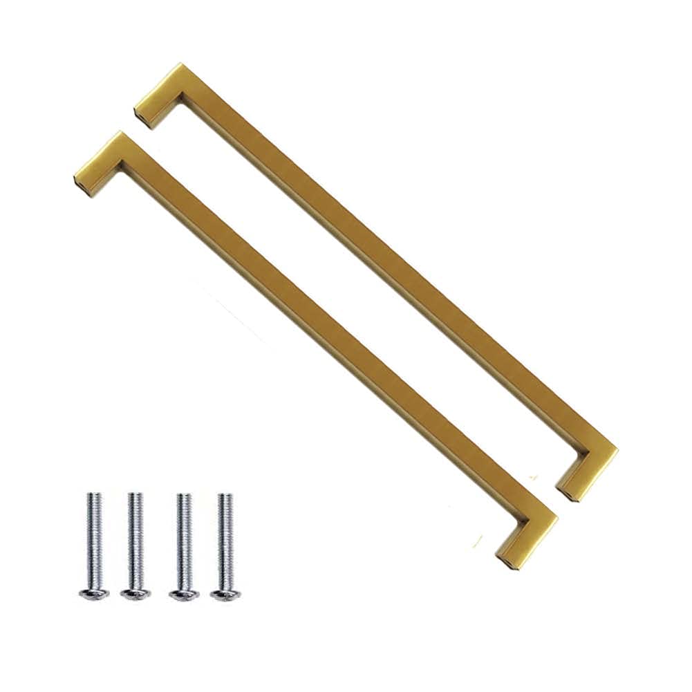 BOZONLI 2 x Gold Kitchen Cabinet Handles for Drawers and Cupboards Stainless Steel