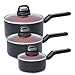 BLACK+DECKER 14 Piece Durable Titanium Nonstick Interior Cookware Set, Multi-Size, Copper