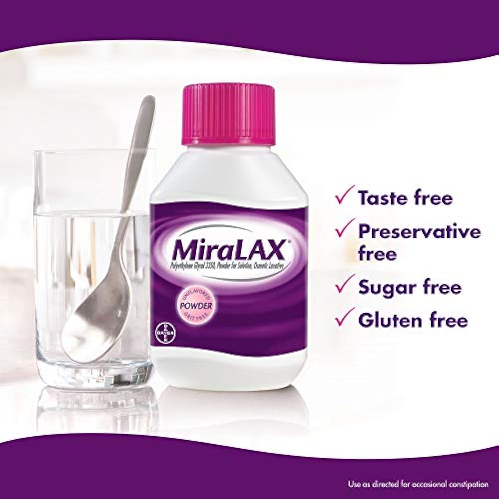 Laxatives MiraLAX Powder For Gentle Constipation Relief, 1 Dr. Remended