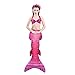 Familycrazy Mermaid Tail for Swimming Girls Swimsuit Princess Bikini Set Bathing Suit Swimmable Costume (No Monofin)