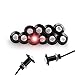 CARLITS Eagle Eye LED Bulbs 10-Pack Ultra thin Bumper DRL Fog Lights Motorcycle Light Daytime Running DRL Tail Backup Light Car Motor Marker Lights LED 12V (Black Case, Red)