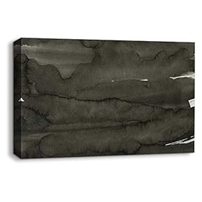 Canvas Wall Art Abstract Ink Feature Painting Artwork for Home Prints Framed - 12x18 inches