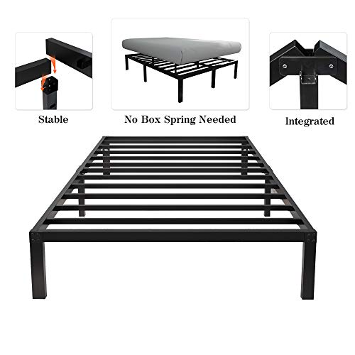 yookare 14 Inch Tall 3000lbs Heavy Duty Metal Bed Frame/ with Storage