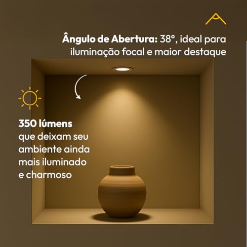 Kit 10 Lampada Led MR11 MR16 ou AR111 Branco Quente Neutro ou Frio GU10 Bivolt Branco Alut By Avant (Branco Quente 3000K, MR16 4,8W)