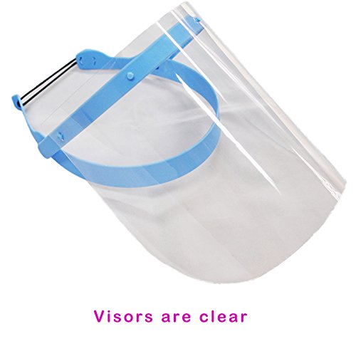 Carejoy Full Face Adjustable Shield with 10 Plastic Protective Visors (Frame with 10 Visors) - Thumbnail 2
