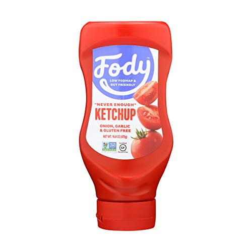 Fody Foods Vegan Tomato Ketchup Low FODMAP Certified Gut Friendly No Onion No Garlic IBS