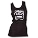 Jack Daniel's Whiskey Label Women's Juniors Racerback Black Tank Top (Medium)