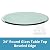 TroySys Beveled Polished Tempered Glass Table Top, 24" L Round, 1/4" H Thick