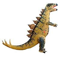 HHARTS Adult Dinosaur Inflatable Costume Blow Up Fancy Dress Costume for Halloween Cosplay Party Christmas Unisex Stegosaurus Inflatable Costume