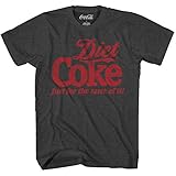 Diet Coke Logo Soda Pop Drink Funny Classic Costume Apparel Men's Adult Graphic Tee T-Shirt (Charcoal Heather, Large)
