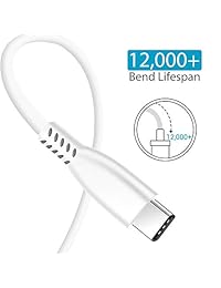 Cable de carga LG Stylo 4 Plus G6, G5, G 7 V30 Samsung Galaxy Note 8 9 Note8 C9 Pro, Tab S3 HTC 10 EVO U Ultra Bolt GoPro Hero 5 6 Black Session 2018, USB Fecha Tipo C Fast Charging Cable 2 Pack 6FT