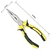 DOWELL 6 Inch Long Nose Pliers Needle Nose Pliers with Wire Cutter Nickel Chromium Steel Construction Professional Handle