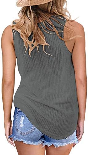 MIHOLL Womens Casual Tops Sleeveless Cute Twist Knot Waffle Knit Shirts Tank Tops 2 MIHOLL Womens Casual Tops Sleeveless Cute Twist Knot Waffle Knit Shirts Tank Tops