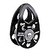 GM CLIMBING Swing Cheek Micro Pulley 30kN Self-lubricating Bushing CE UIAA Certified Black One Unit