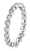 BORUO 2MM 925 Sterling Silver Ring, Cubic Zirconia CZ Wedding Band Stackable Ring Size 4-12