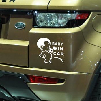 Lovely Funny JDM Child Boys Baby in Car On Board Vinyl Sticker for Window Glass Truck Bumper Camping Cute Vinyl Decal Car (5.5" inches)