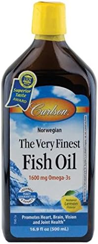 Carlson Laboratories - The Very Finest Fish Oil Lemon Flavor, 1600 mg, 33.8 fl oz liquid ,Carlson-rf3w