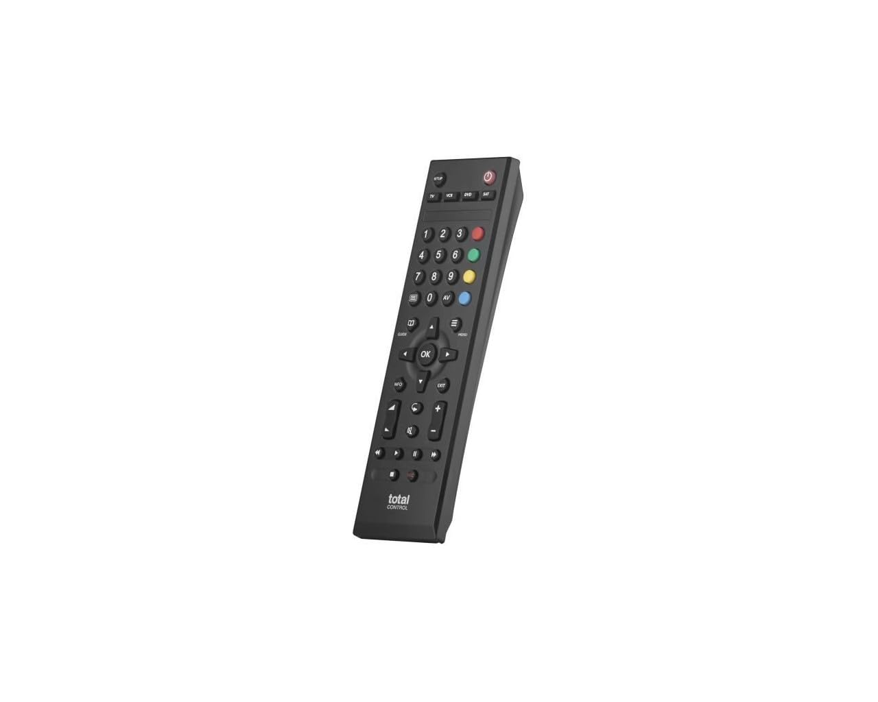 Total Control URC1745 Universal Remote Control for 4 Devices Black