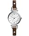 Fossil Women's Mini Georgia Quartz Stainless Steel and Leather Casual Watch, Color: Silver, Brown (Model: ES3861)