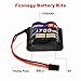 FCONEGY NiMH Battery Receiver Battery Pack 6.0V 1700mAh 5-Cell Hump Pack with BBL2 Plug for RC Transmitter and Receiver