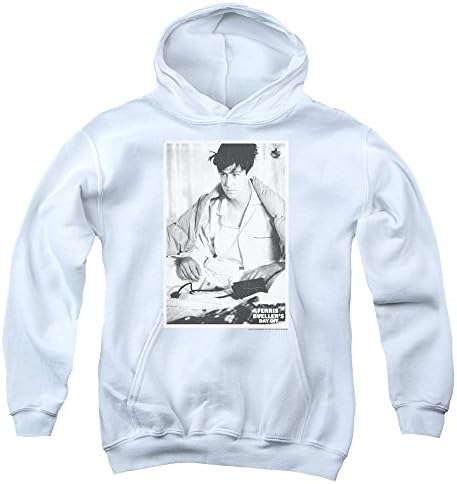 Ferris Bueller's Day Off Cameron Big Boys Pullover Hoodie WHITE MD