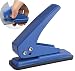 MROCO Low Force 1-Hole Punch, 20 Sheets Punch Capacity, 1/4" Holes, Hole Puncher, Paper Punch Hand Punch with Skid-Resistant Base for Paper, Chipboard, Thin Metal, Craft Paper and Art Project, Blue