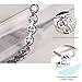 Secbolt Stainless Steel Bands Compatible Apple Watch Band 38mm 40mm iWatch Series 5, Series 4, Series 3, Series 2, Series 1, Shamrock Link with Diamond Women Girls, Silver