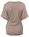 J.TOMSON Women's Batwing Sleeve Surplice Wrap Front Top
