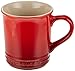 Le Creuset of America Stoneware Set of 2 Mugs, 12-Ounce, Cerise (Cherry Red)