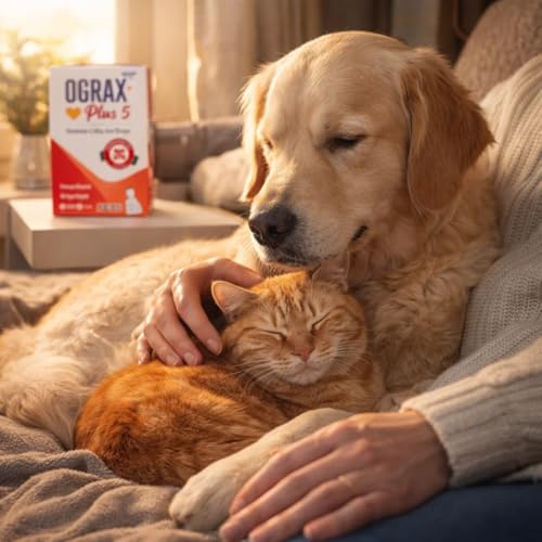 Ograx Plus 5 Avert 30 Cápsulas Suplemento para Cães e Gatos com Ômega 3 EPA e DHA Saúde da Pele e Pelagem Casa Buritis (1)