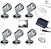 Xking 12V 1W LED Spotlight Cabinet Light Display Cabinet Light/Museum Wall Light and PWM in-line Dimmer- White 6000K (Set of 6)