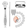 Foot-Scraper-Callus-Shaver-Stainless-Steel-Foot-Rasp-Dead-Hard-Skin-Remover-Foot-File-Sets-for-Heel-Callus-Cracked-Dry-Skin-with-10-Blades-for-Hand-Feet-Pedicure-Foot-Care-Tool-Silver Foot Scraper Callus Shaver - Stainless Steel Foot Rasp Dead Hard Skin Remover Foot File Sets for Heel Callus | Cracked…