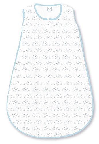Swaddledesigns cotton sleeping sack with 2-way zipper, …