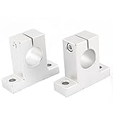uxcell Milling Machine Linear Rail Shaft Guide Support SK20 20mm Bore 2pcs