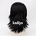 Kadiya Cosplayer Cosplay Wigs Black Short Fluffy Handsome Party Halloween Wig