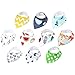 10-Pack Unisex Baby Bandana Drool Bibs for Babies,Toddlers - Organic Cotton Absorbent Bib Bandana (Neutral Pattern)