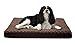 Furhaven Orthopedic Dog Bed for Medium/Small Dogs w/ Removable Washable Cover, For Dogs Up to 35 lbs - Ultra Plush Faux Fur & Suede Mattress - Chocolate, Medium