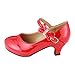 Coshare Kid's Fashion Girl Patent Mary Jane Pumps Free Stickers