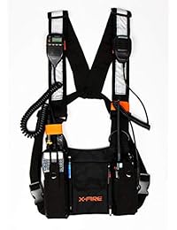X-Fire (TM) Arnés de cofre de radio doble Nuevo Carrier Delantero delantero Bolsa Chaleco para dos vías Jamón CB Walkie Talkie Carrier Estuche Paquete Funda para fuego Búsqueda SAR Rescate Desastre Policía Táctico LE Aparejo