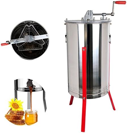 Honey Extractor,3 Frame Manual 304 Stainless Steel Honey Bee Oil Extractor Beekeeping Equipment for Bee Keepers [Energy Class A]