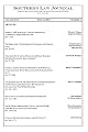 Southern Law Journal, Vol. XXV, No. 1, Spring 2015